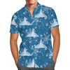 Men's Button Down Short Sleeve Shirt - Elsa Crystals