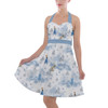 Halter Vintage Style Dress - Winter Landscape Frozen Inspired