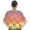 Batwing Chiffon Top - Mickey Waffles Rainbow