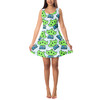 Sleeveless Flared Dress - Little Green Aliens Toy Story Inspired