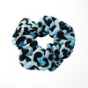 Velvet Scrunchie - Ken's Bright Blue Leopard Print