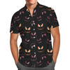 Men's Button Down Short Sleeve Shirt - Pumpkin King Halloween Inspired