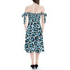 Strapless Bardot Midi Dress - Ken's Bright Blue Leopard Print