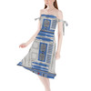 Strapless Bardot Midi Dress - Little Blue Droid