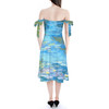 Strapless Bardot Midi Dress - Monet Water Lillies