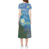 High Low Midi Dress - Van Gogh Starry Night