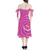 Strapless Bardot Midi Dress - Cheshire Cat