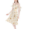 Strapless Bardot Midi Dress - Hunny Pots Winnie The Pooh Inspired