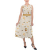 Belted Chiffon Midi Dress - Hunny Pots Winnie The Pooh Inspired