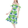 Strapless Bardot Midi Dress - Little Green Aliens Toy Story Inspired
