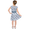 Girls Short Sleeve Skater Dress - Happy Stitch