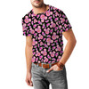 Men's Sport Mesh T-Shirt - Fuchsia Pink Floral Minnie Ears