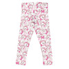 Girls' Leggings - Marie with her Pink Bow