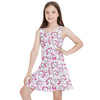Girls Sleeveless Dress - Marie with her Pink Bow