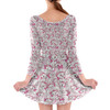 Longsleeve Skater Dress - Marie with her Pink Bow