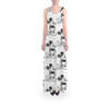 Flared Maxi Dress - Sketch of Mickey Mouse