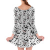 Longsleeve Skater Dress - Sketch of Minnie Mouse