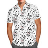 Men's Button Down Short Sleeve Shirt - Sketch of Minnie Mouse