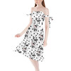 Strapless Bardot Midi Dress - Sketch of Minnie Mouse