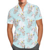 Men's Button Down Short Sleeve Shirt - Sketch of Dumbo