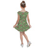 Girls Cap Sleeve Pleated Dress - The Child Catching Frogs