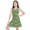Girls Sleeveless Dress - The Child Catching Frogs