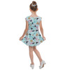 Girls Cap Sleeve Pleated Dress - Watercolor Minnie Mermaids