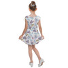 Girls Cap Sleeve Pleated Dress - Watercolor Cinderella