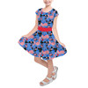 Girls Short Sleeve Skater Dress - Mickey's Fourth of July