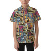 Kids' Button Down Short Sleeve Shirt - Pixar Up Travel Posters