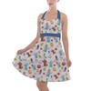 Halter Vintage Style Dress - Ratatouille Veggies