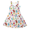 Girls Sleeveless Dress - Ratatouille Veggies