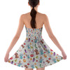 Sweetheart Strapless Skater Dress - Ratatouille Veggies