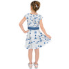 Girls Short Sleeve Skater Dress - Chez Remy