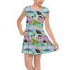 Girls Cap Sleeve Pleated Dress - Castaway Cay