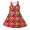 Girls Sleeveless Dress - Mickey & Friends Christmas Stockings