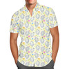 Men's Button Down Short Sleeve Shirt - Festive Baymax