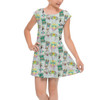 Girls Cap Sleeve Pleated Dress - Main Attraction Enchanted Tiki Room