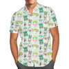 Men's Button Down Short Sleeve Shirt - Main Attraction Enchanted Tiki Room