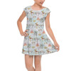 Girls Cap Sleeve Pleated Dress - Main Attraction Disney Carousel