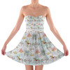 Sweetheart Strapless Skater Dress - Main Attraction Disney Carousel