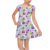 Girls Cap Sleeve Pleated Dress - Carl & Ellie UP Inspired