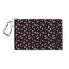 Canvas Zip Pouch - Pink Glitter Minnie Ears and Mickey Balloons