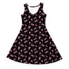 Girls Sleeveless Dress - Pink Glitter Minnie Ears and Mickey Balloons