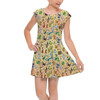 Girls Cap Sleeve Pleated Dress - Disney Sidekicks
