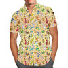 Men's Button Down Short Sleeve Shirt - Disney Sidekicks