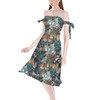 Strapless Bardot Midi Dress - Merida Sketched