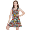 Girls Sleeveless Dress - Pixar Cars Sketched