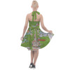 Halter Vintage Style Dress - Magic Kingdom Map