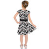 Girls Short Sleeve Skater Dress - Many Faces of Mickey Mouse